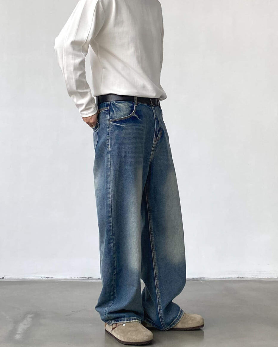 Wijde loose fit jeans heren