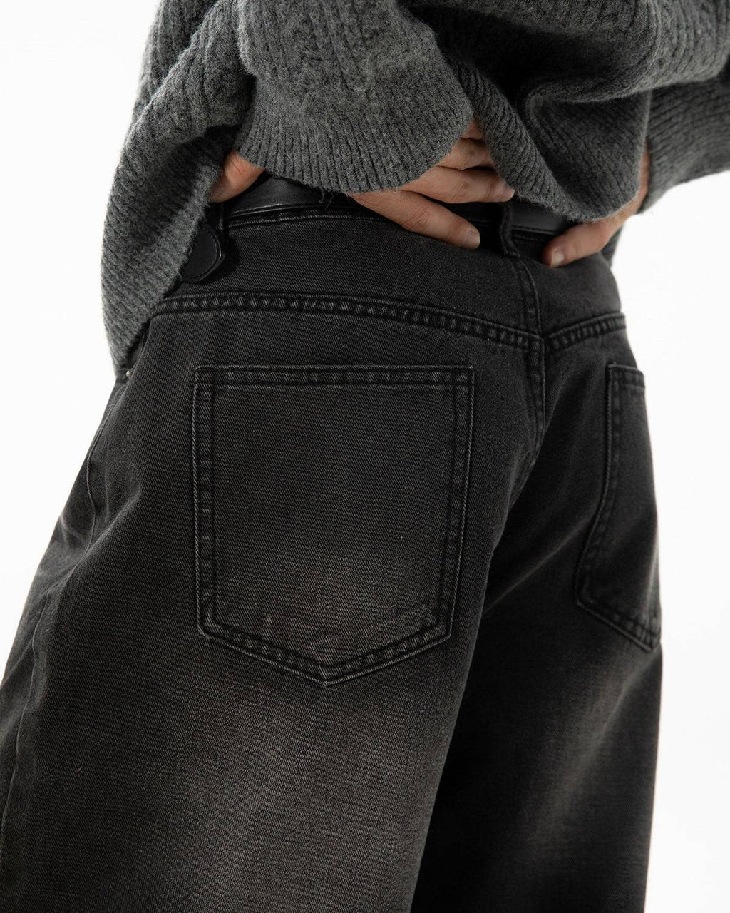 Rechte jeans met vervaagde wassing heren