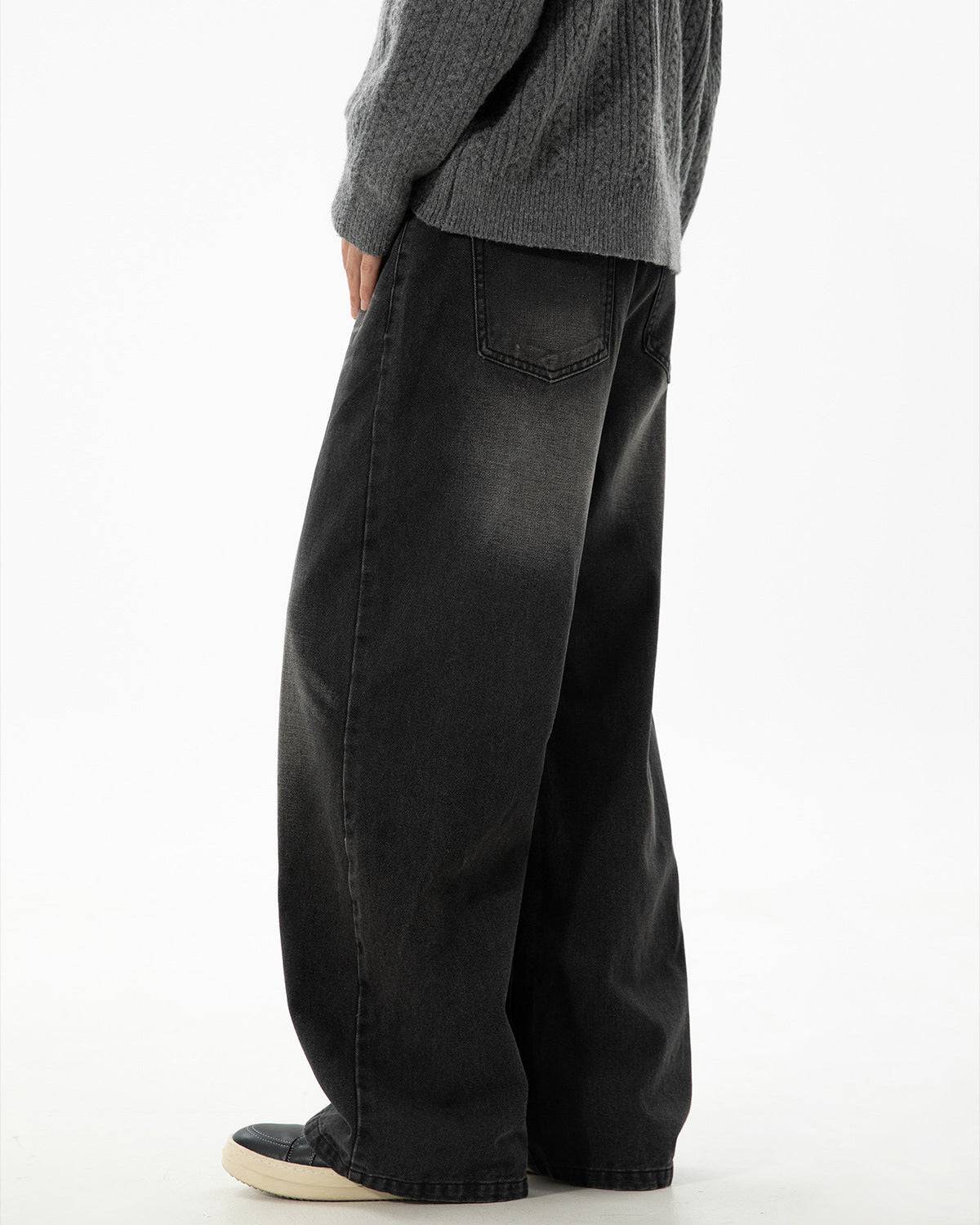Rechte jeans met vervaagde wassing heren