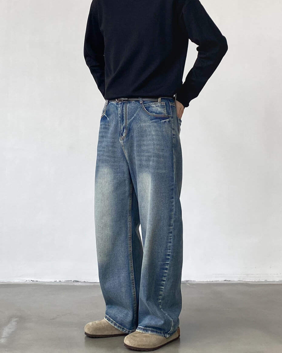 Wijde loose fit jeans heren