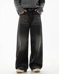 Rechte jeans met vervaagde wassing heren