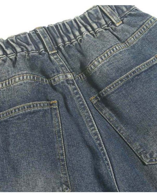 Wijde rechte jeans met halfhoge taille heren
