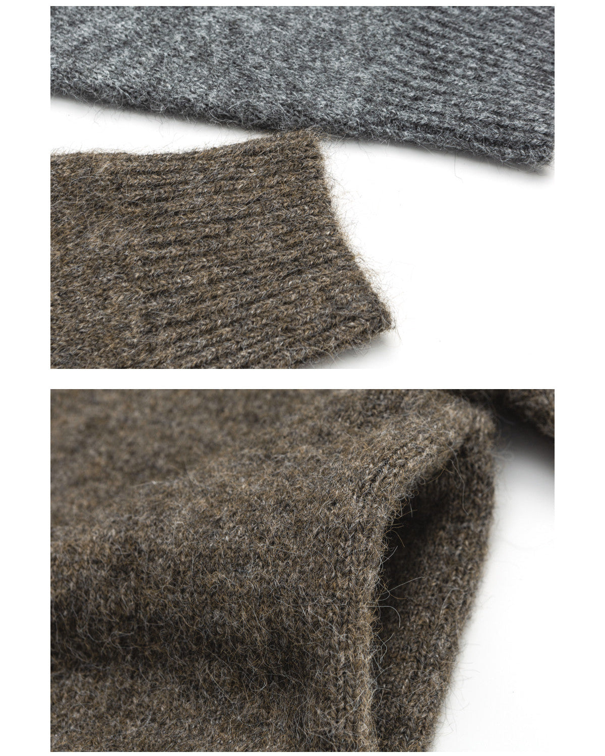 Gebreid vest met capuchon van wolmix heren