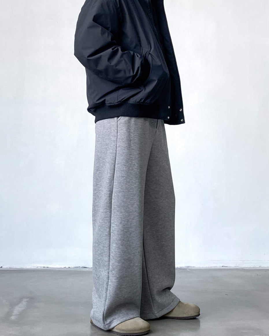 Wijde jersey broek heren