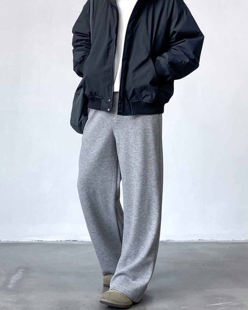 Wijde jersey broek heren