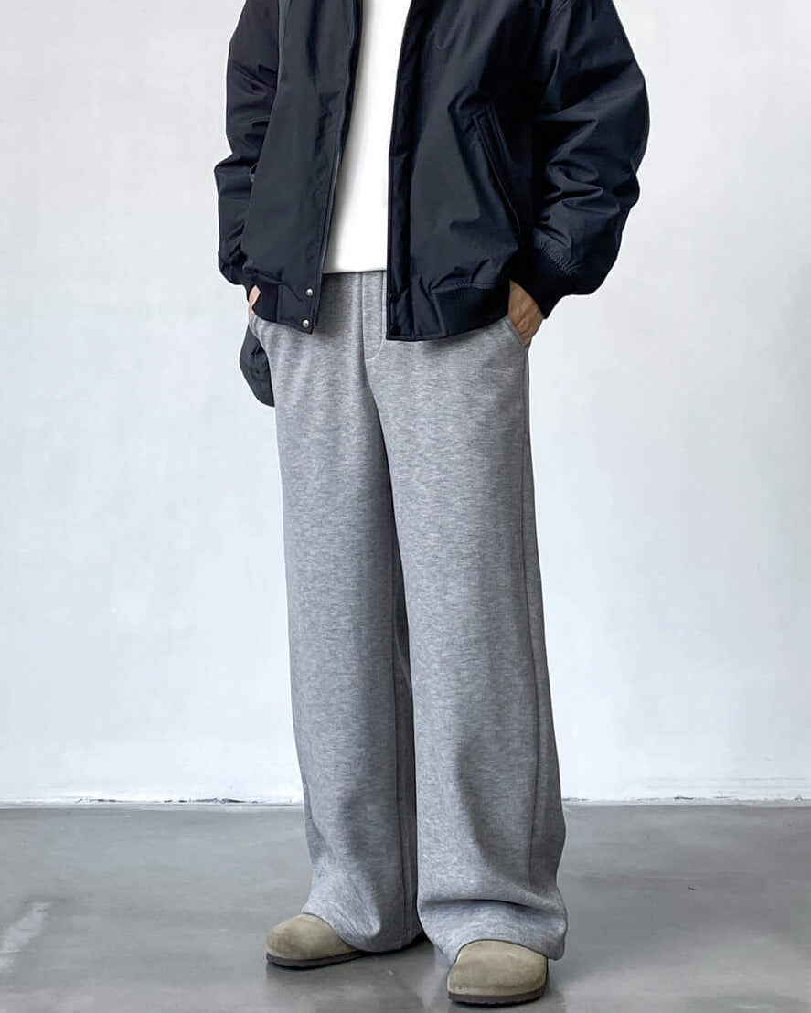 Wijde jersey broek heren
