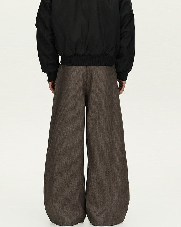 Broek met plooi in bomberstijl heren