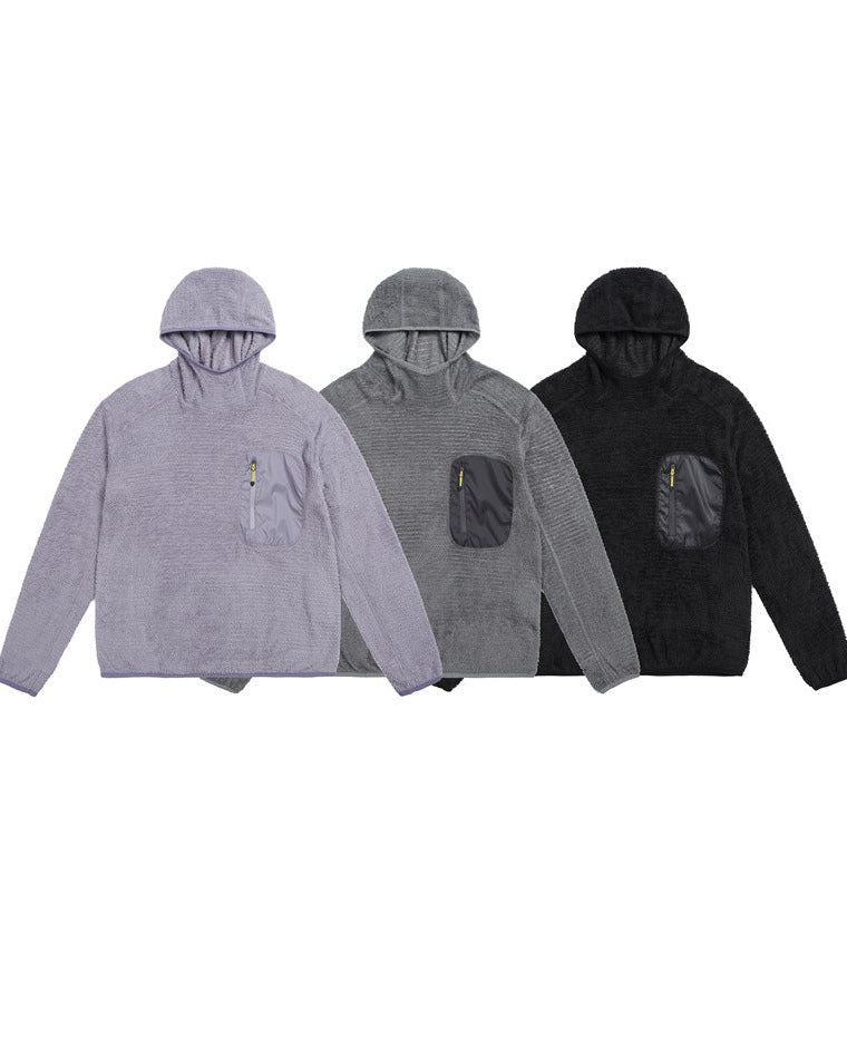 Fleece hoodie heren