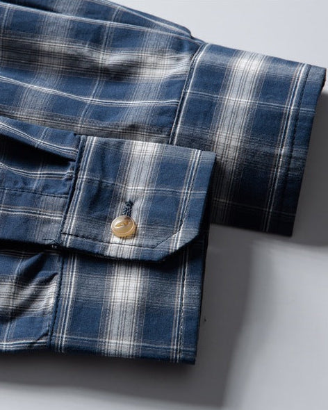 Katoenen longsleeve met onafgewerkte zoom heren