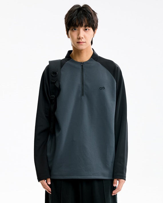 Sweater met halve rits heren
