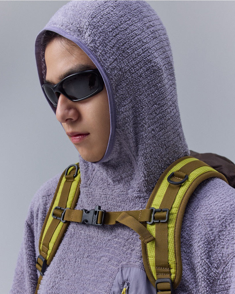 Fleece hoodie heren
