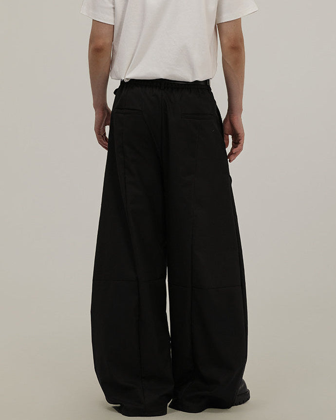 Wijde gedrapeerde pantalon heren