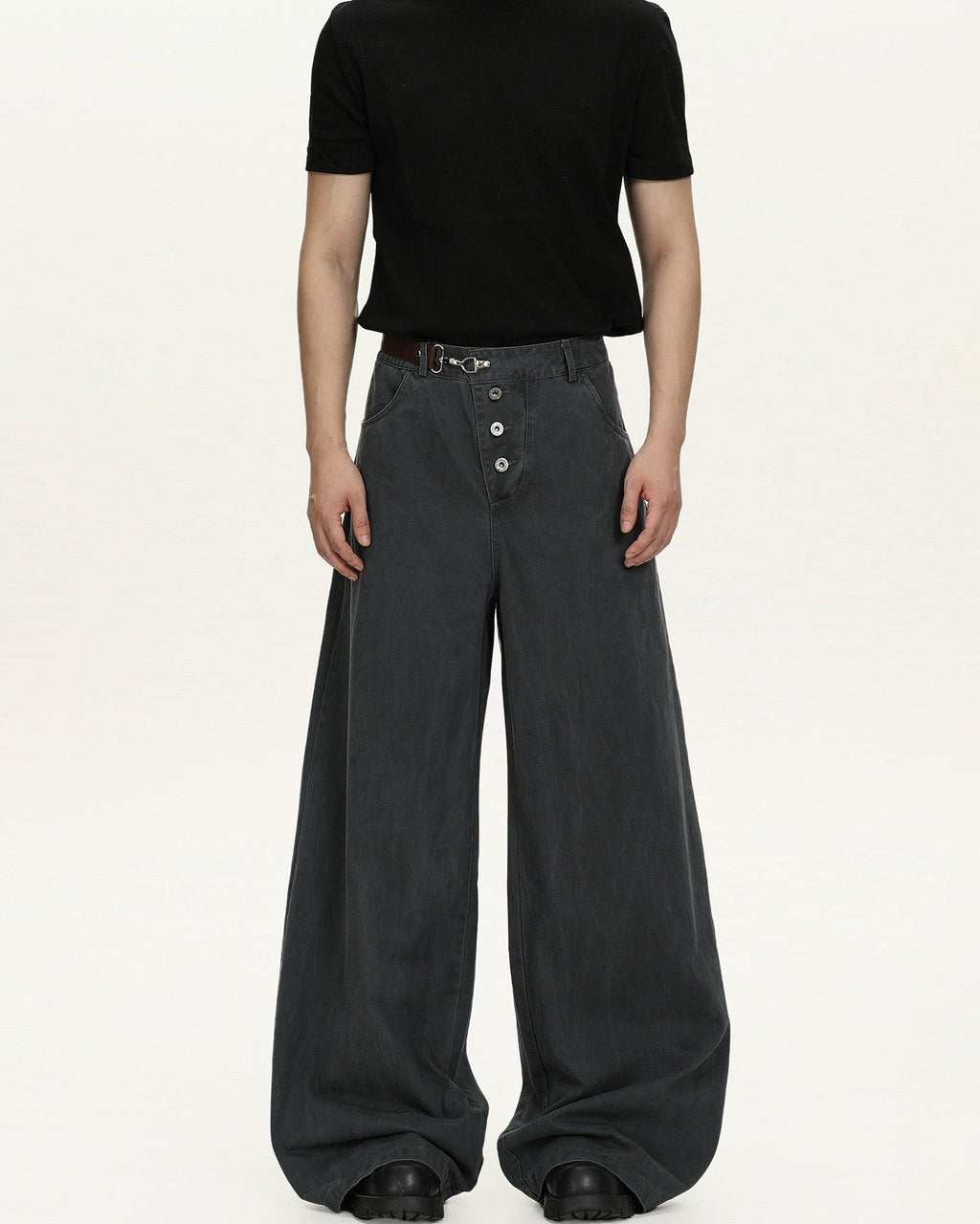 Wijde katoenen jeans heren