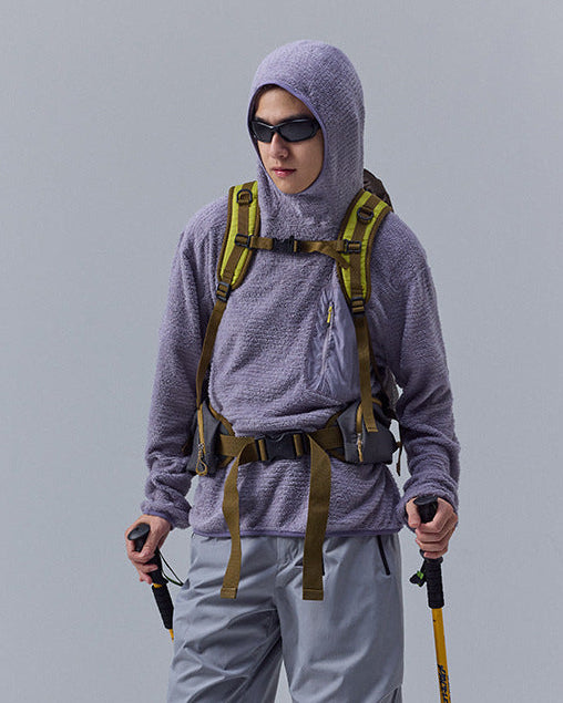 Fleece hoodie heren