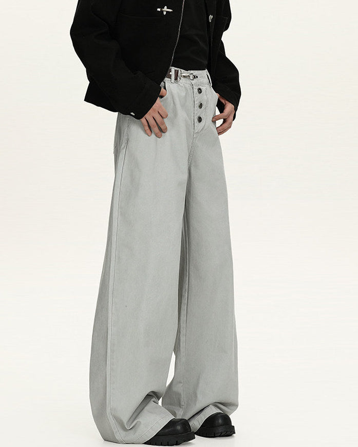 Wijde katoenen jeans heren