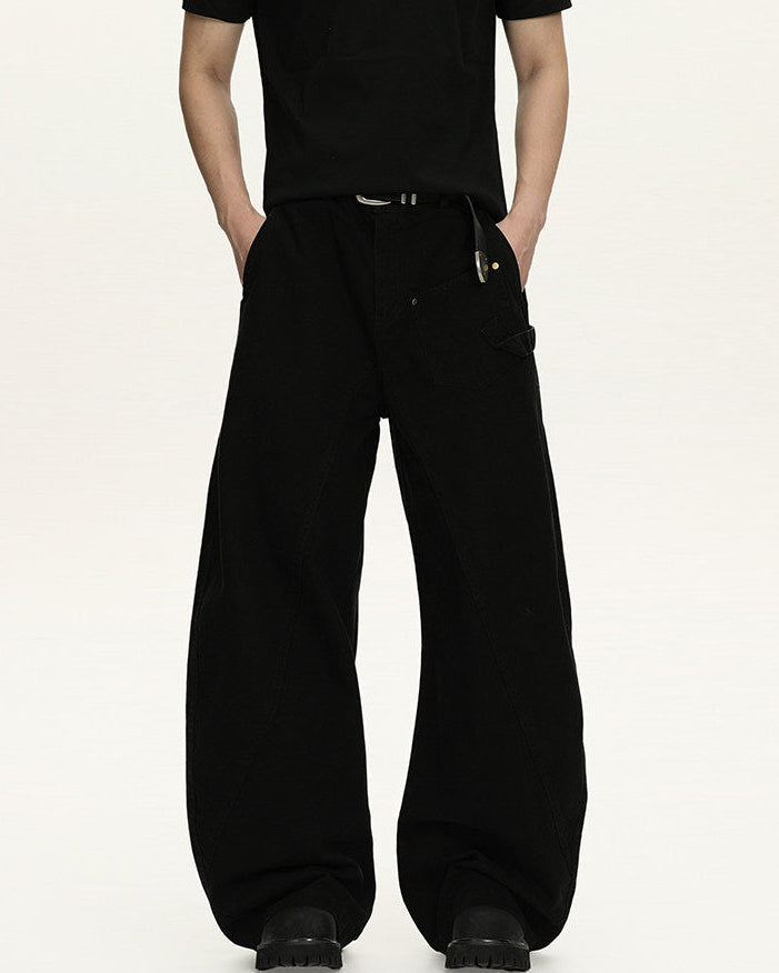 Wijde utility broek heren