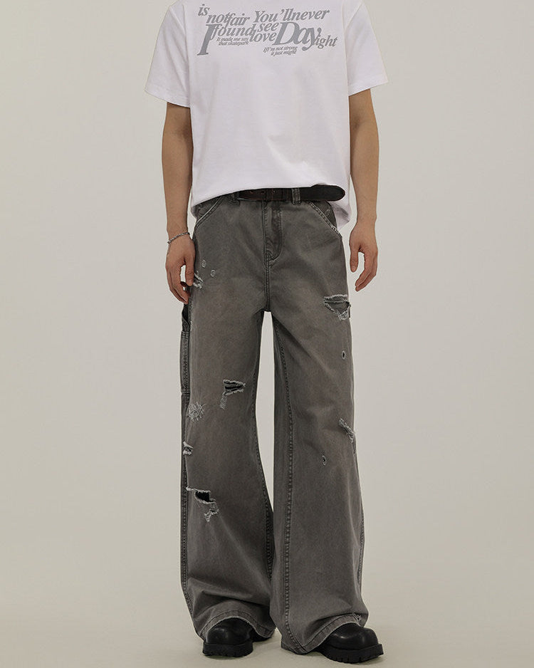 Ripped cargo jeans heren