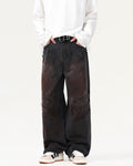 Rechte jeans met used look heren
