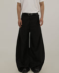 Wijde gedrapeerde pantalon heren