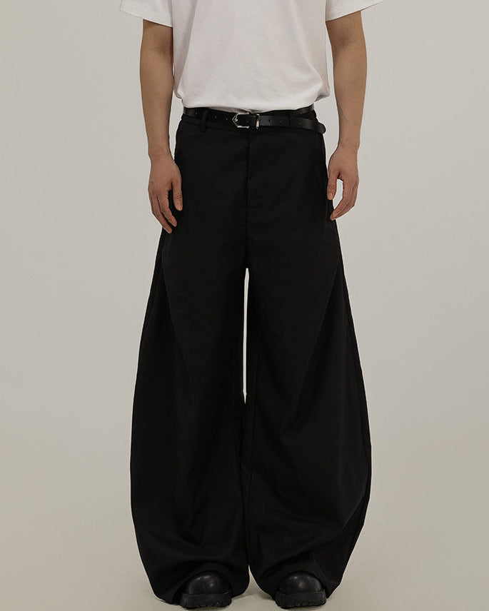 Wijde gedrapeerde pantalon heren