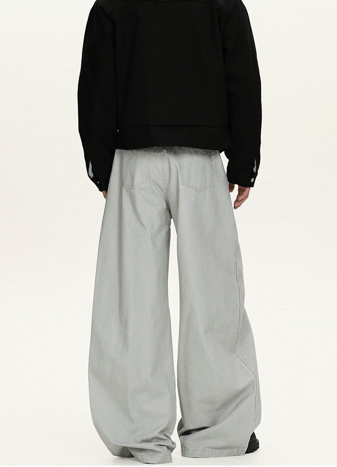 Wijde katoenen jeans heren