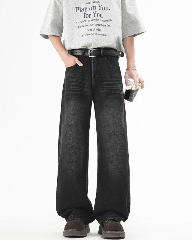 Rechte jeans met subtiele fade heren