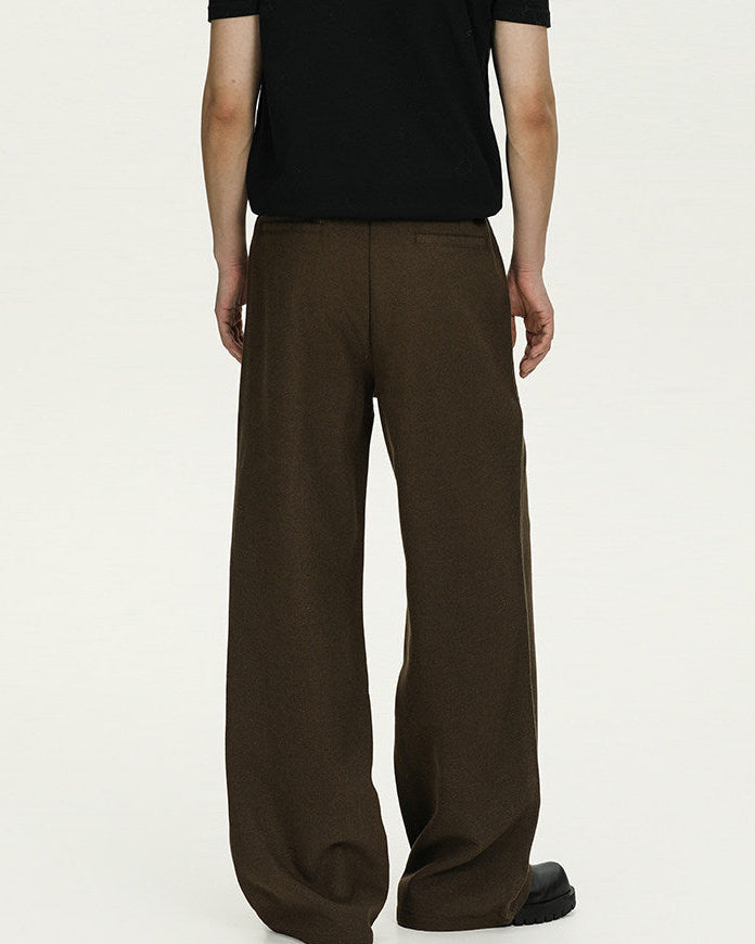 Wijde wollen pantalon heren
