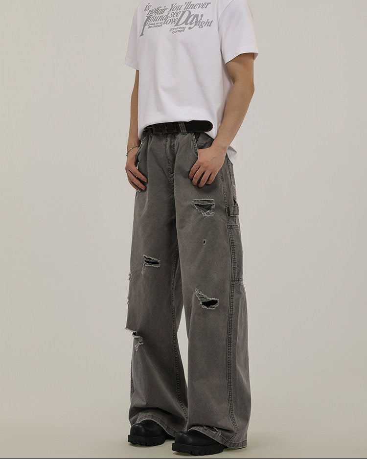 Ripped cargo jeans heren