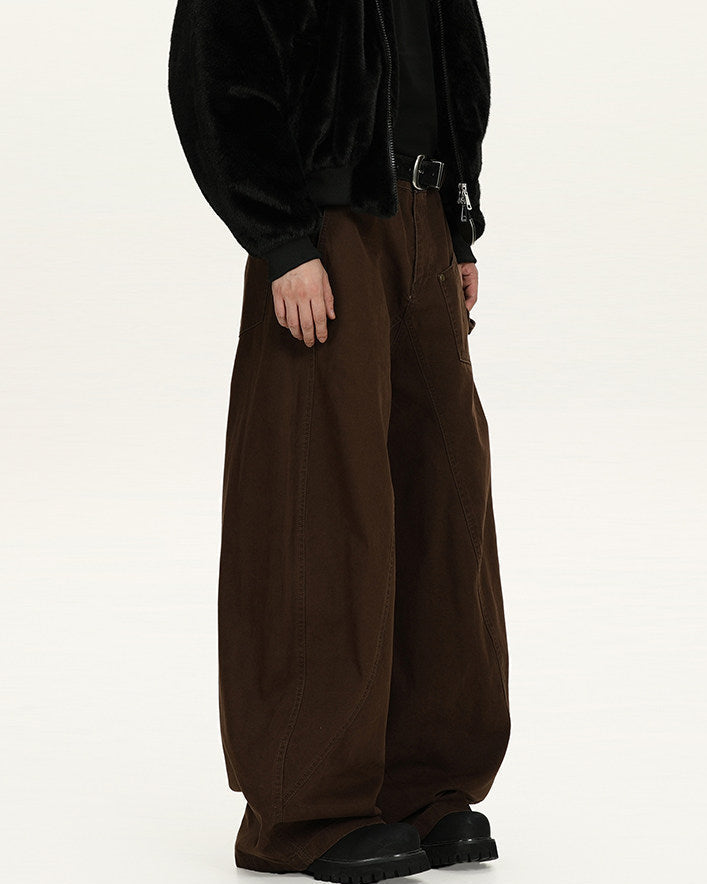 Wijde utility broek heren