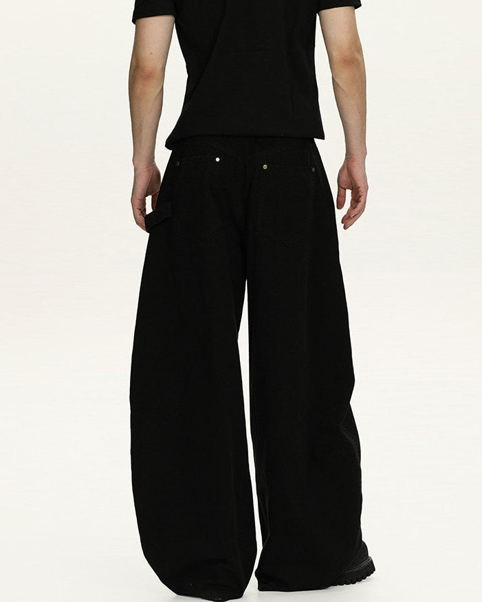 Wijde utility broek heren