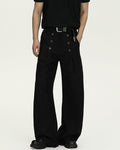 Wijde wollen pantalon heren