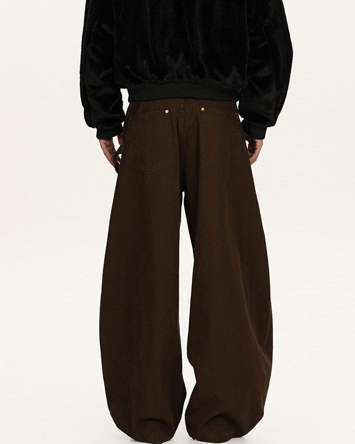 Wijde utility broek heren