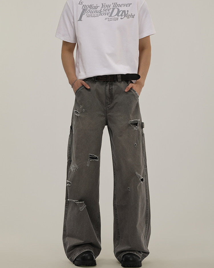 Ripped cargo jeans heren