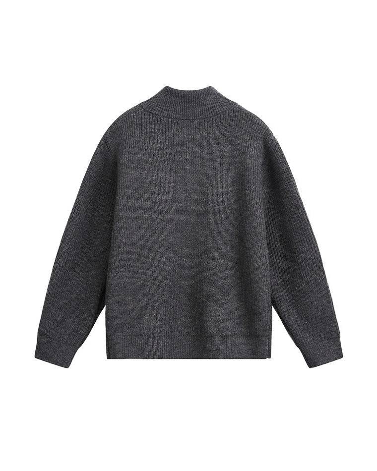 Vintage trui met halve rits heren