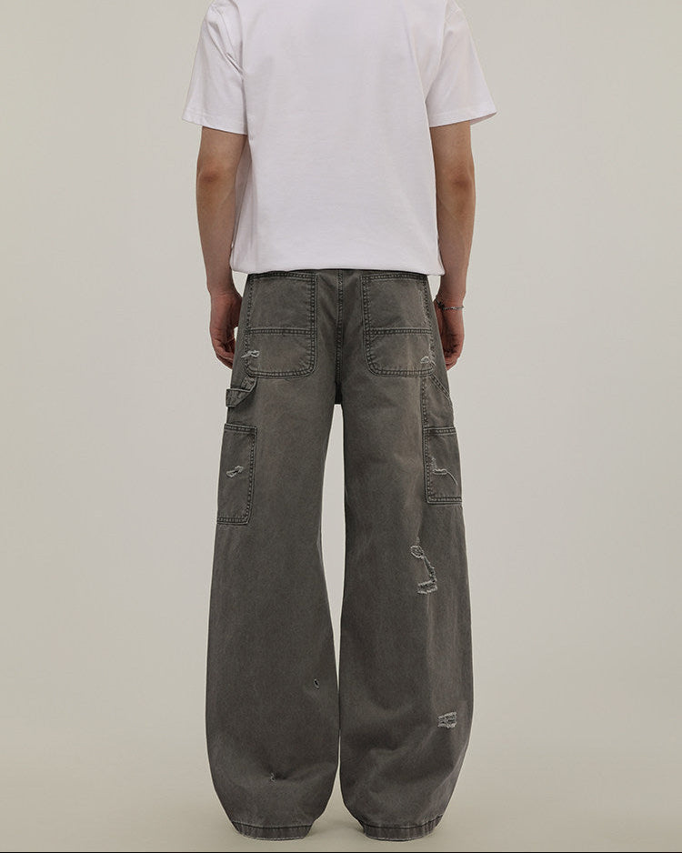 Ripped cargo jeans heren