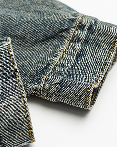 Witgewassen denim cargojas heren