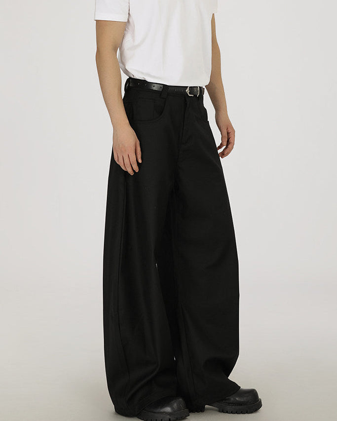 Wijde wollen broek heren