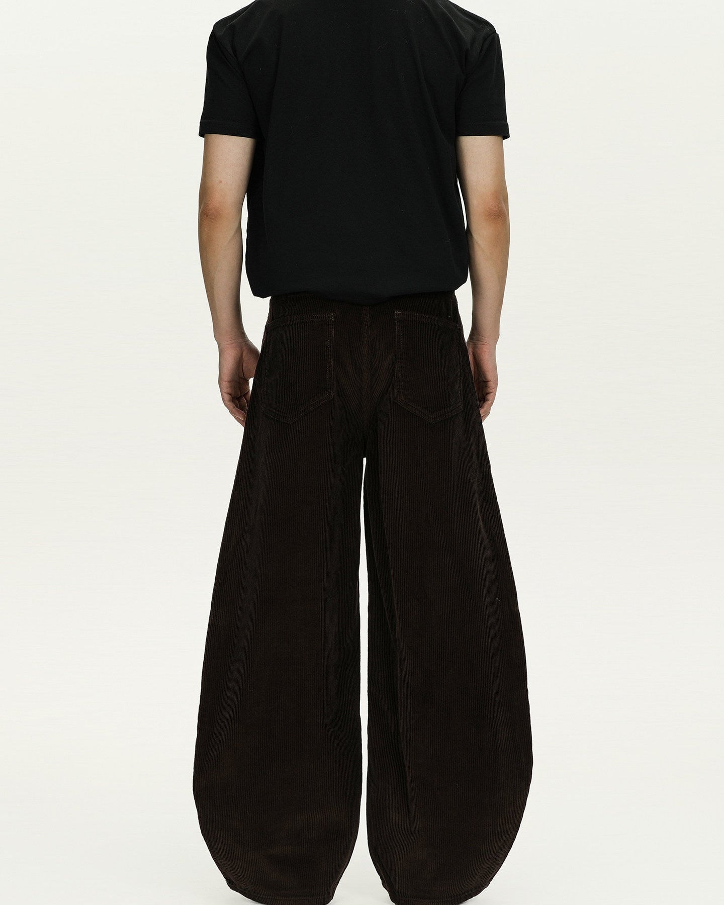 Wijde corduroy broek heren
