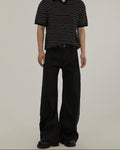 Wijde pantalon van wolmix heren