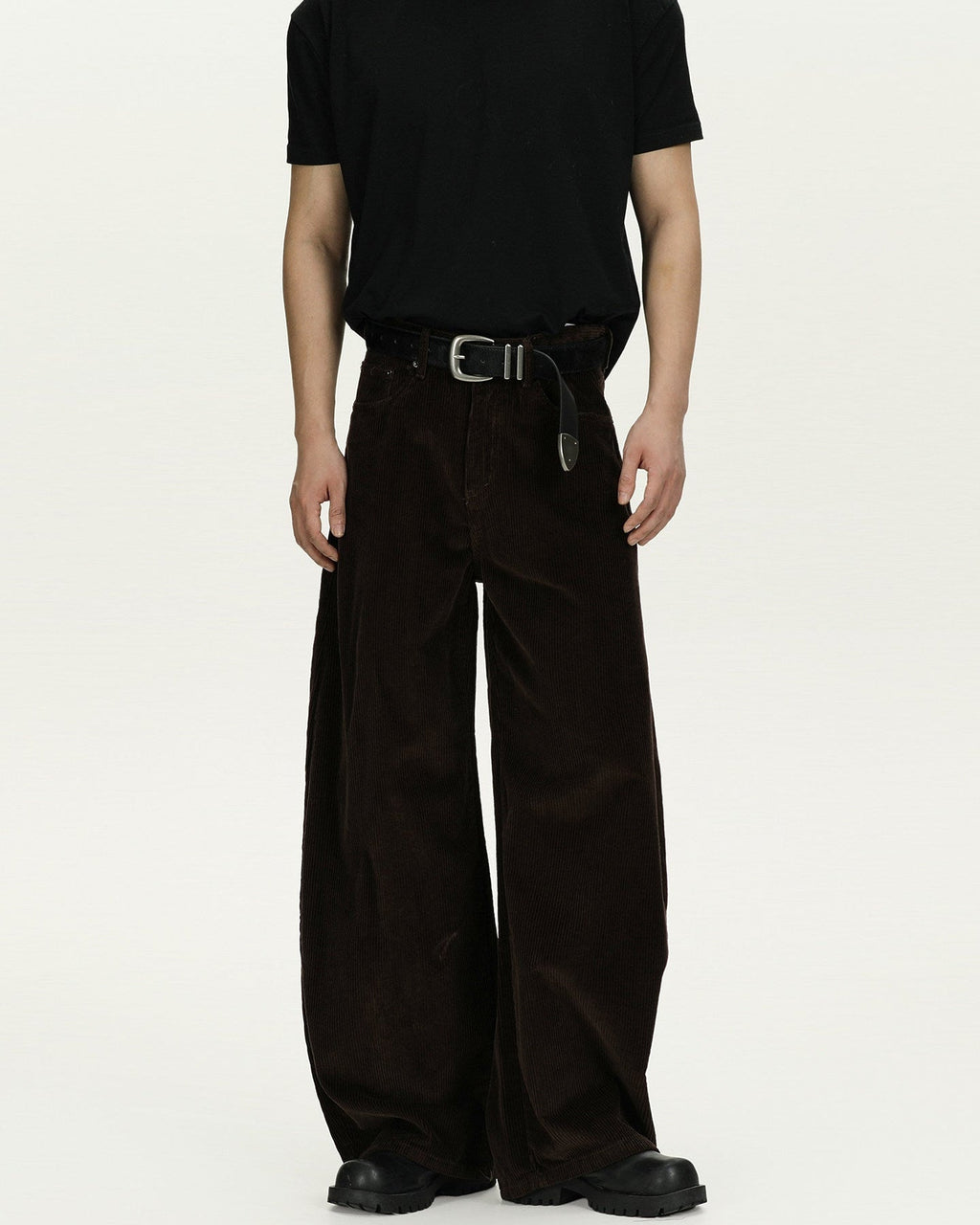 Wijde corduroy broek heren