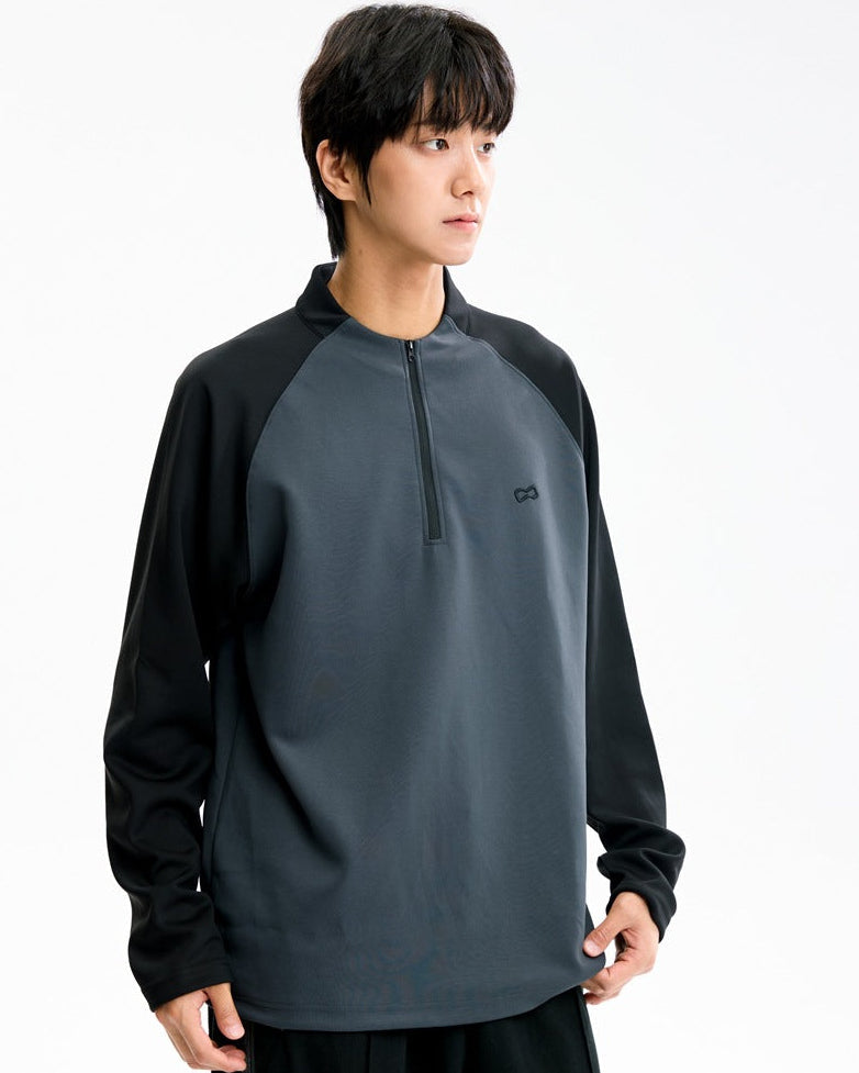 Sweater met halve rits heren