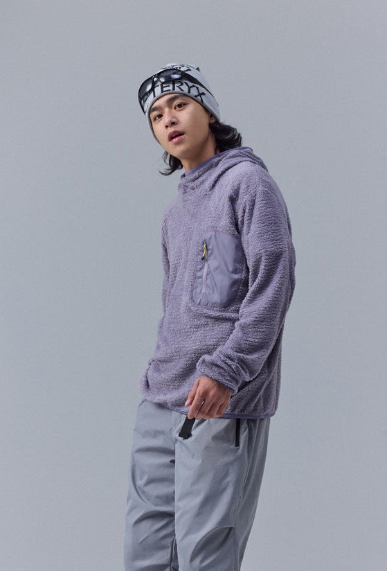 Fleece hoodie heren