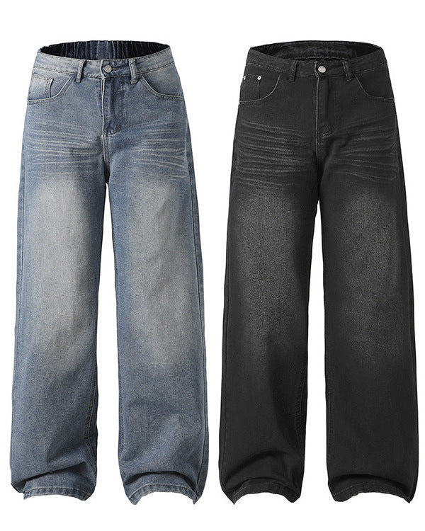 Rechte jeans met subtiele fade heren