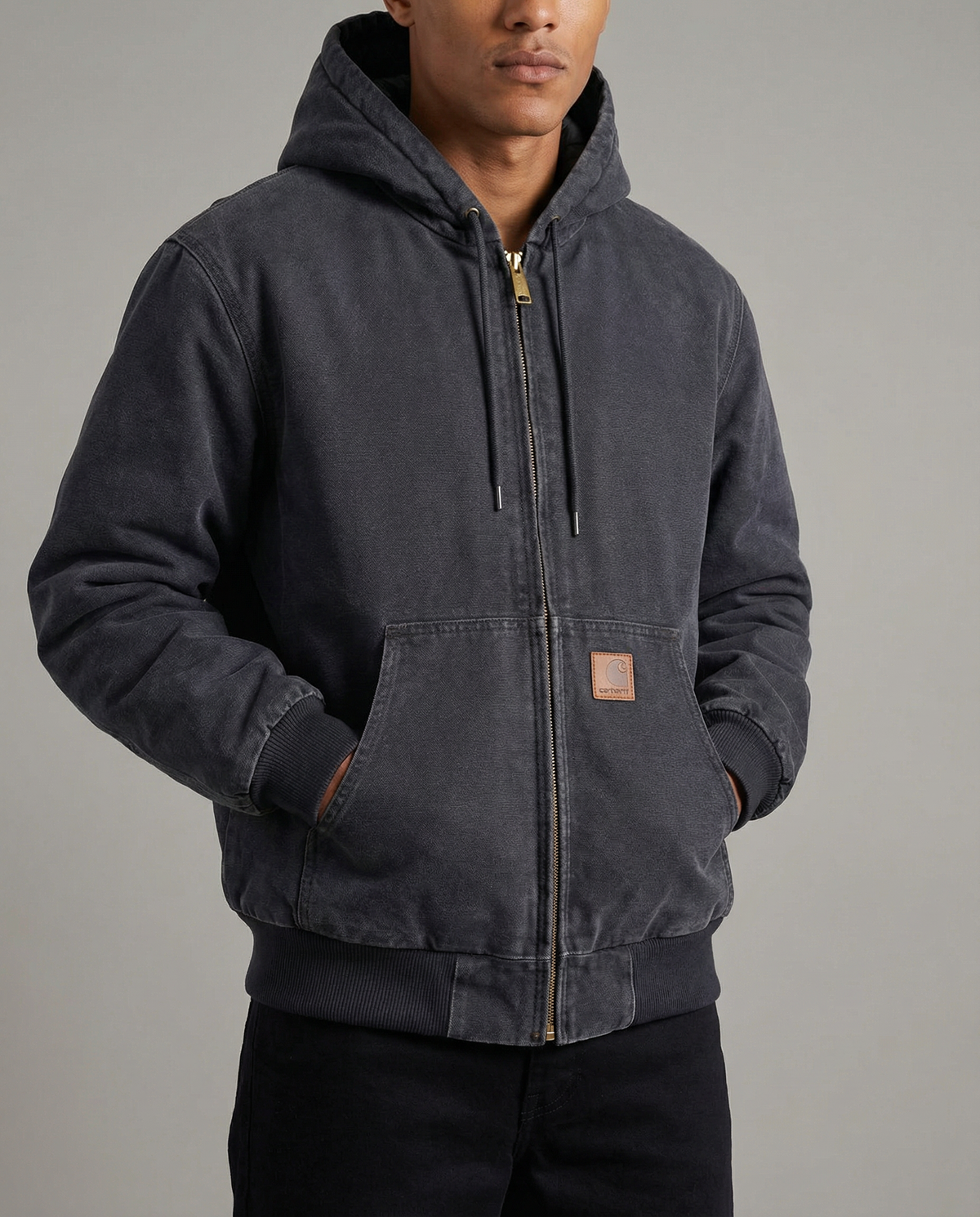 Vest met capuchon en rits heren