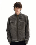 Katoenen field jacket met rits heren
