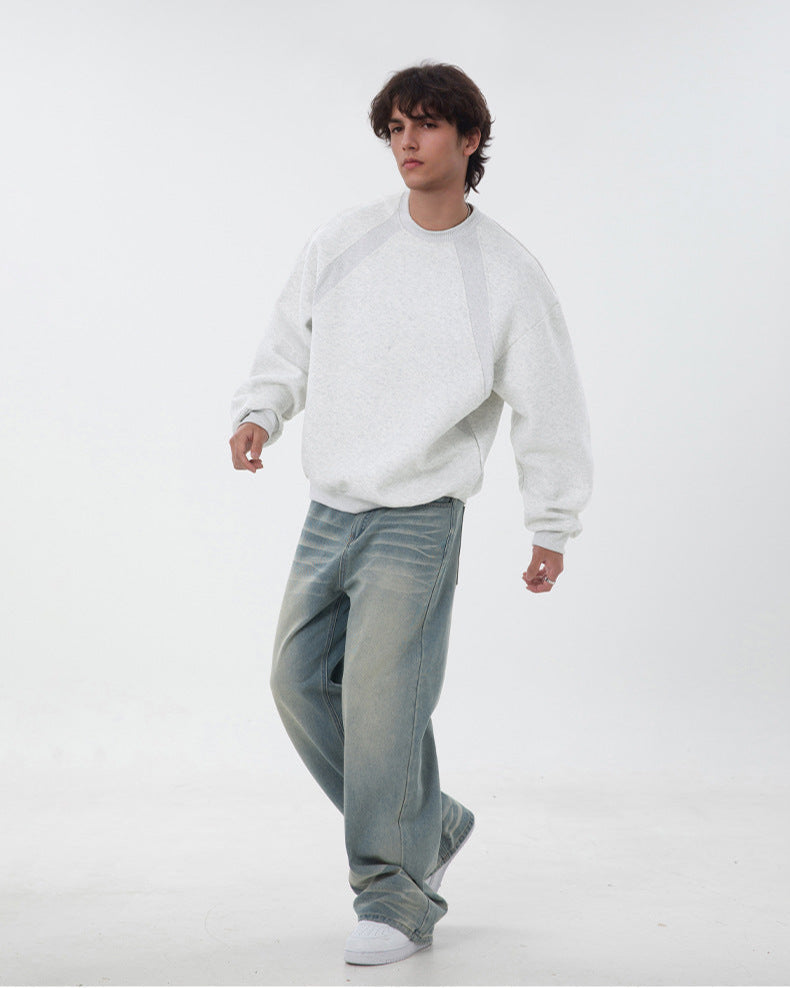 Sweater met ronde hals heren