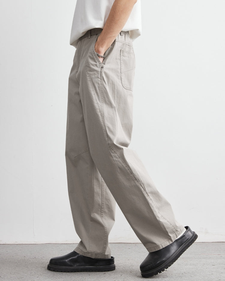 Broek met elastische taille in jeanslook heren