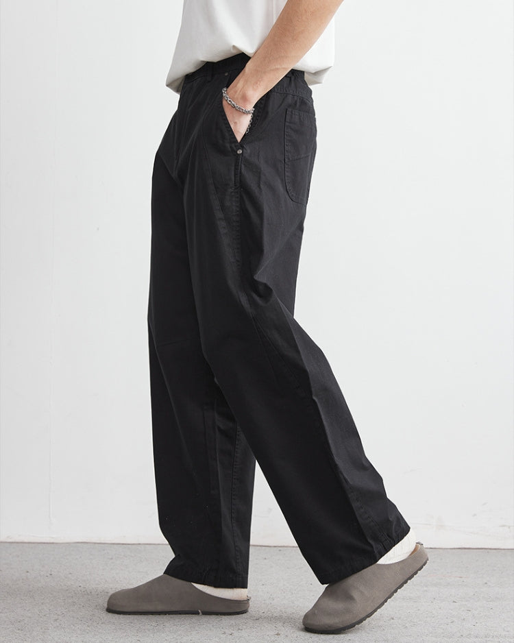 Broek met elastische taille in jeanslook heren