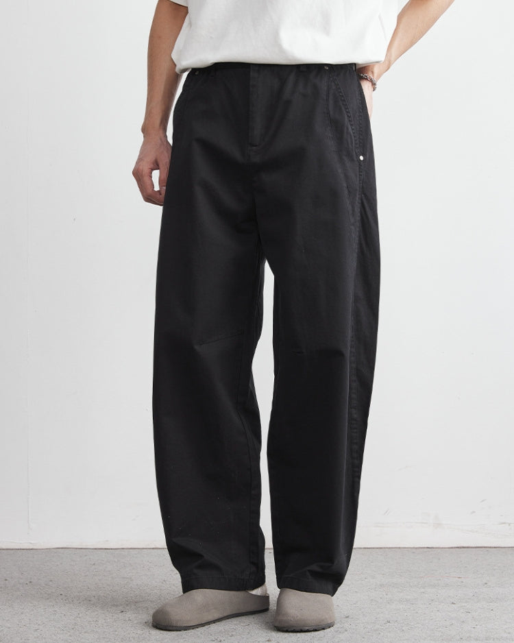 Broek met elastische taille in jeanslook heren