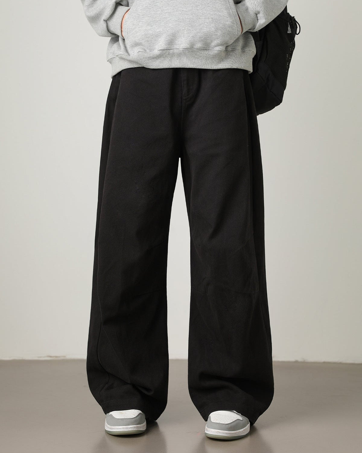 Wijde utility pantalon heren